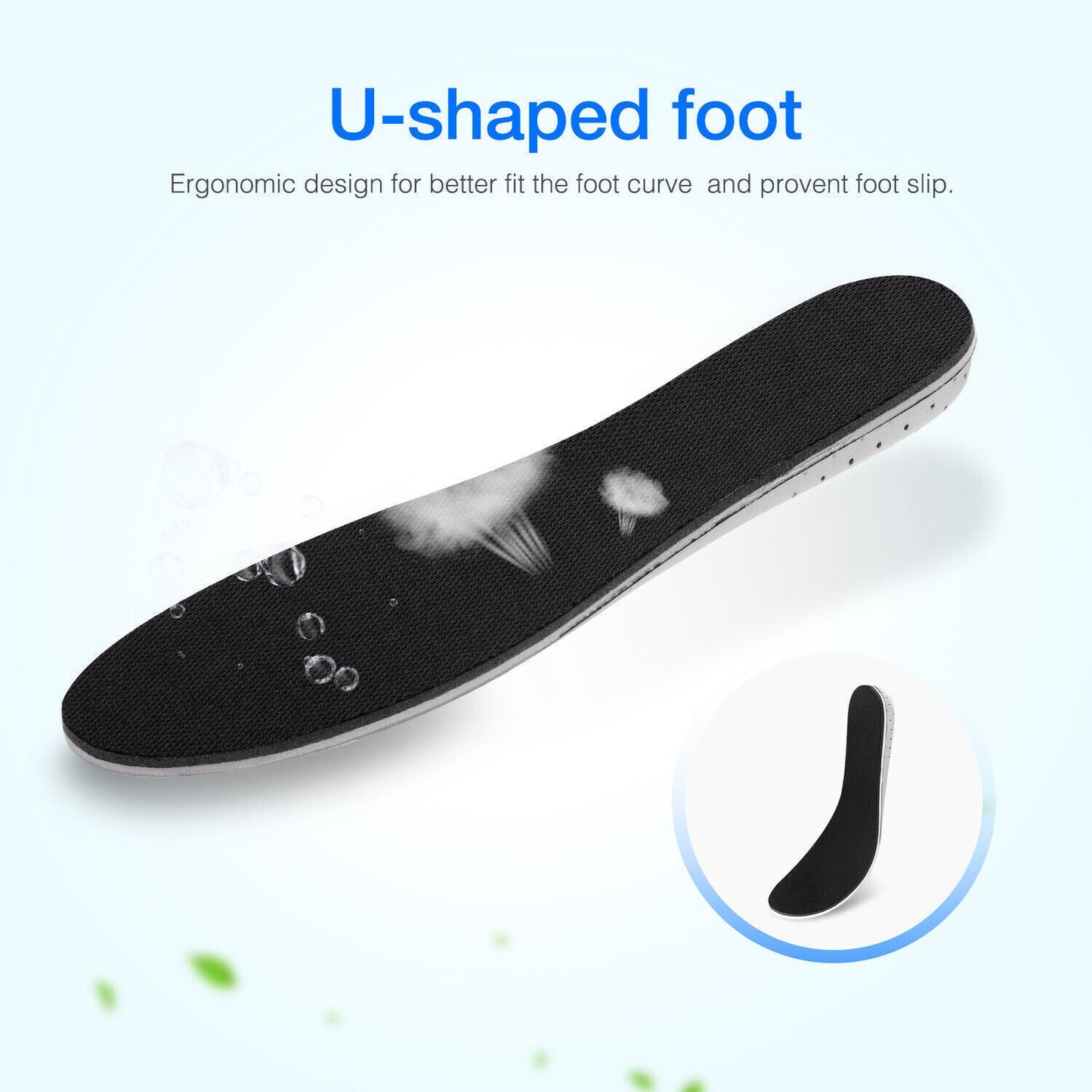 Men and Women Invisible Height Increase Insoles - Heel Lift Shoe Inserts (1 Pair / 2 Pcs)
