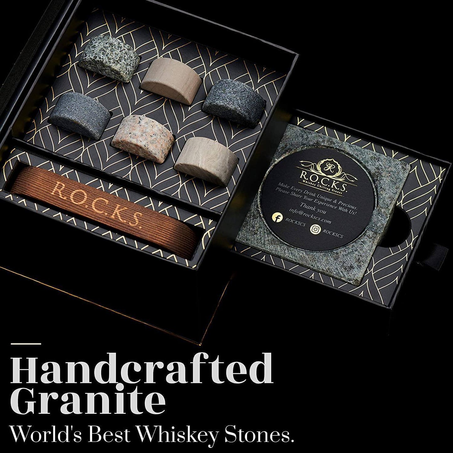 Rocks - The Gentleman's Set - with Cigar Cutter & Ashtray