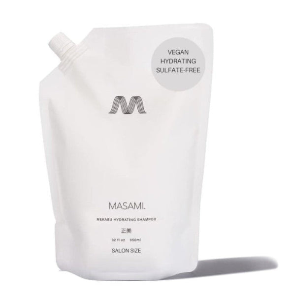 White shampoo pouch with 'MASAML' branding on a white background