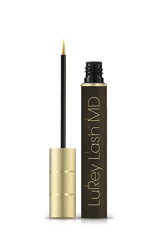 LuRey Lash MD eyelash serum with applicator on a white background