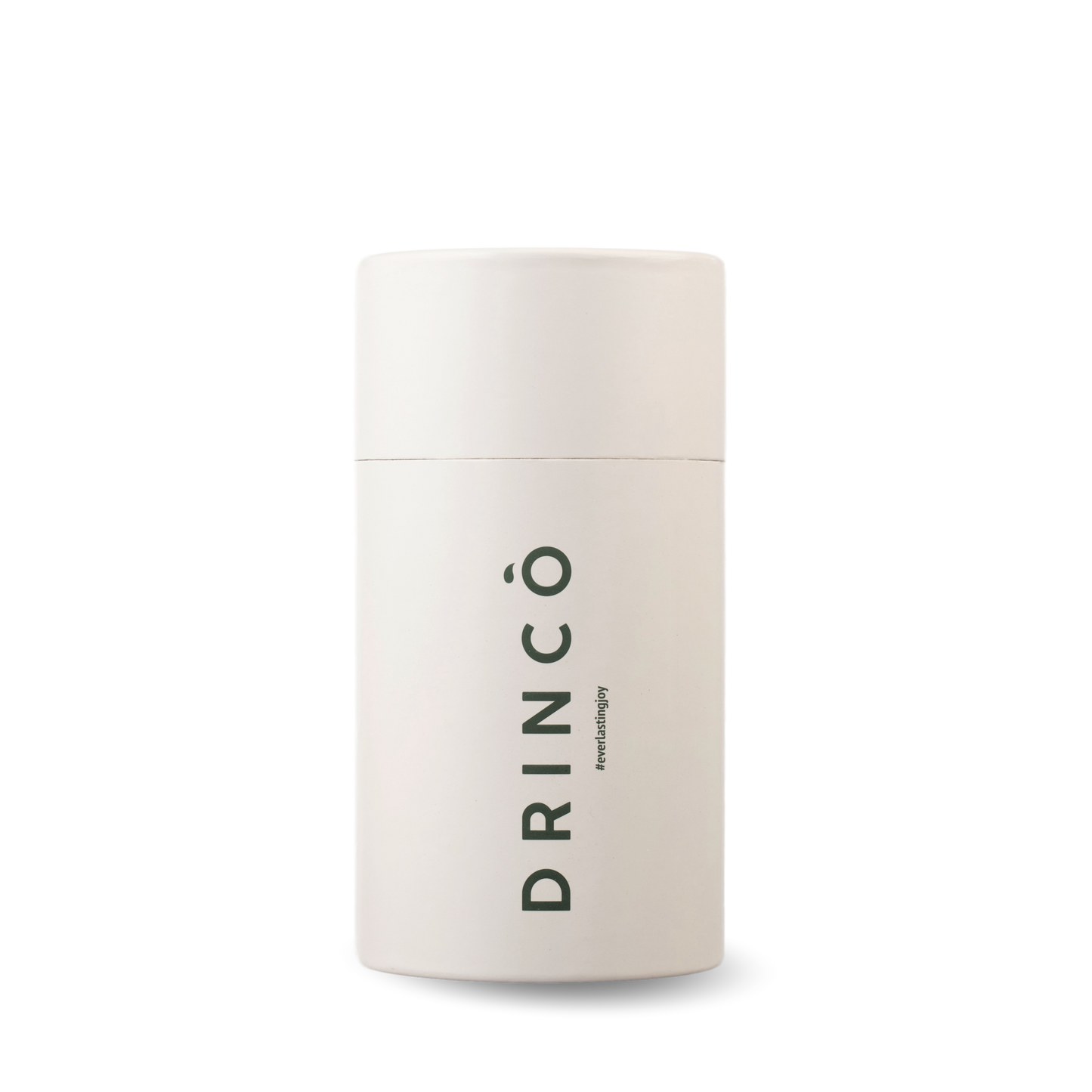 White cylindrical container with 'DRINCO' branding on a white background