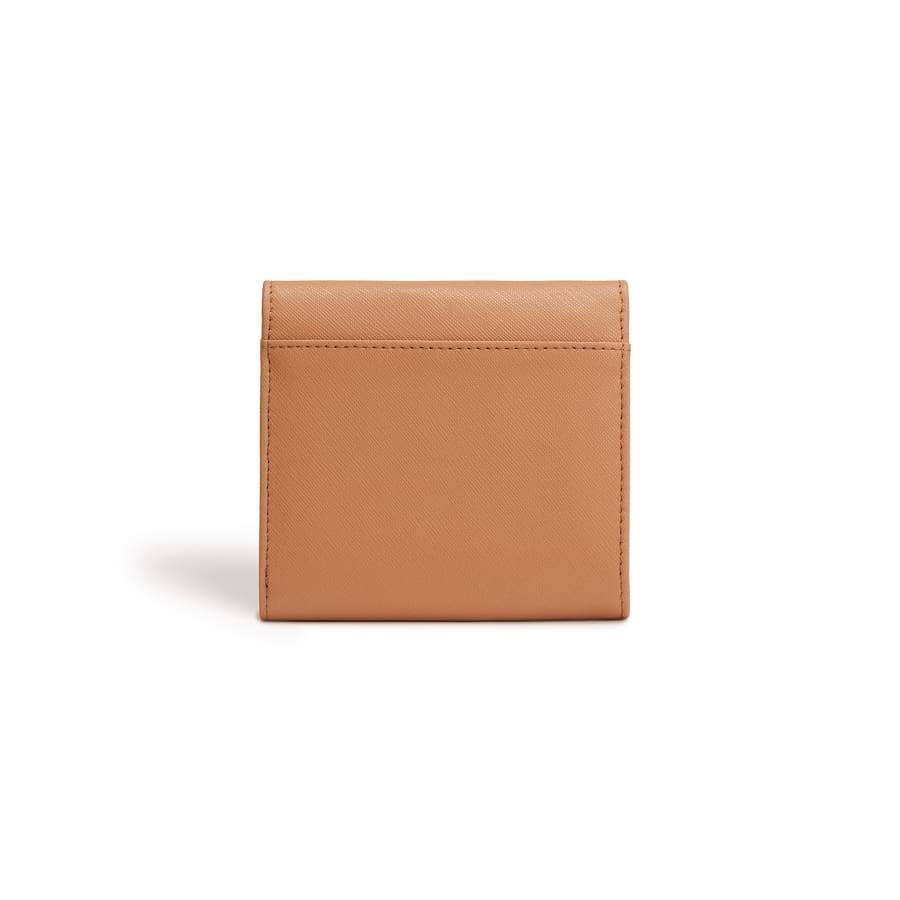 Brown leather wallet on a white background
