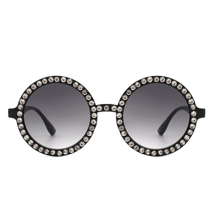 Sunglasses with decorative frame on a white background