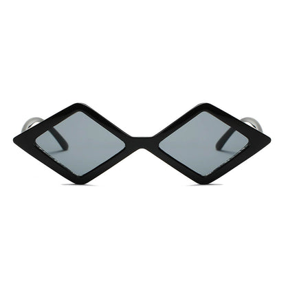 Black sunglasses with square lenses on a white background