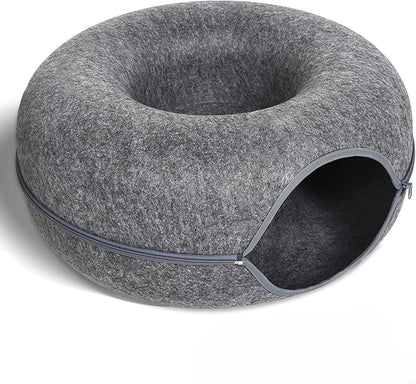 Felt Tunnel Cat Nest: Detachable, Washable, All-Season Bed