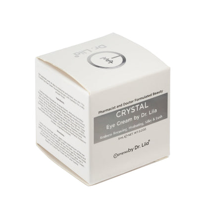 Box of Crystal Eye Cream by Dr. Liia on a white background