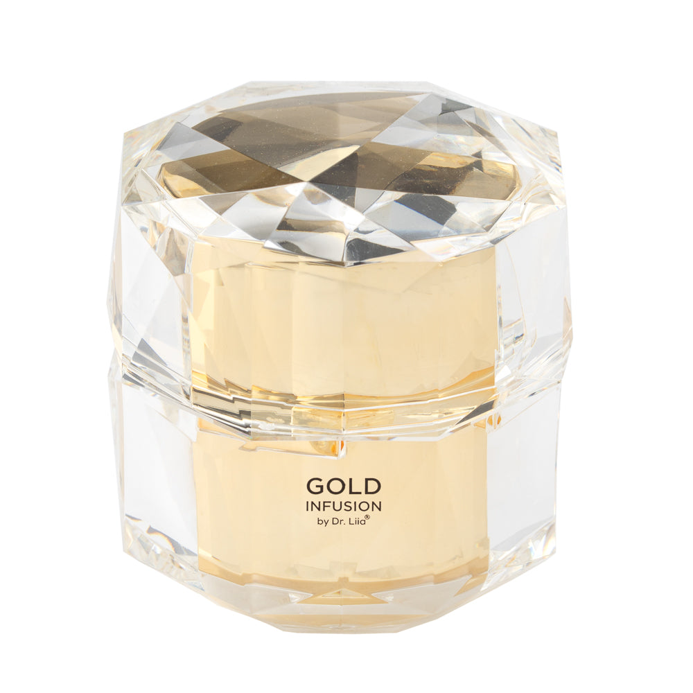 EpiLynx by Dr. Liia Gold Infusion Brightening Face Cream labeled 'Gold Infusion by Dr. Liia' on a white background