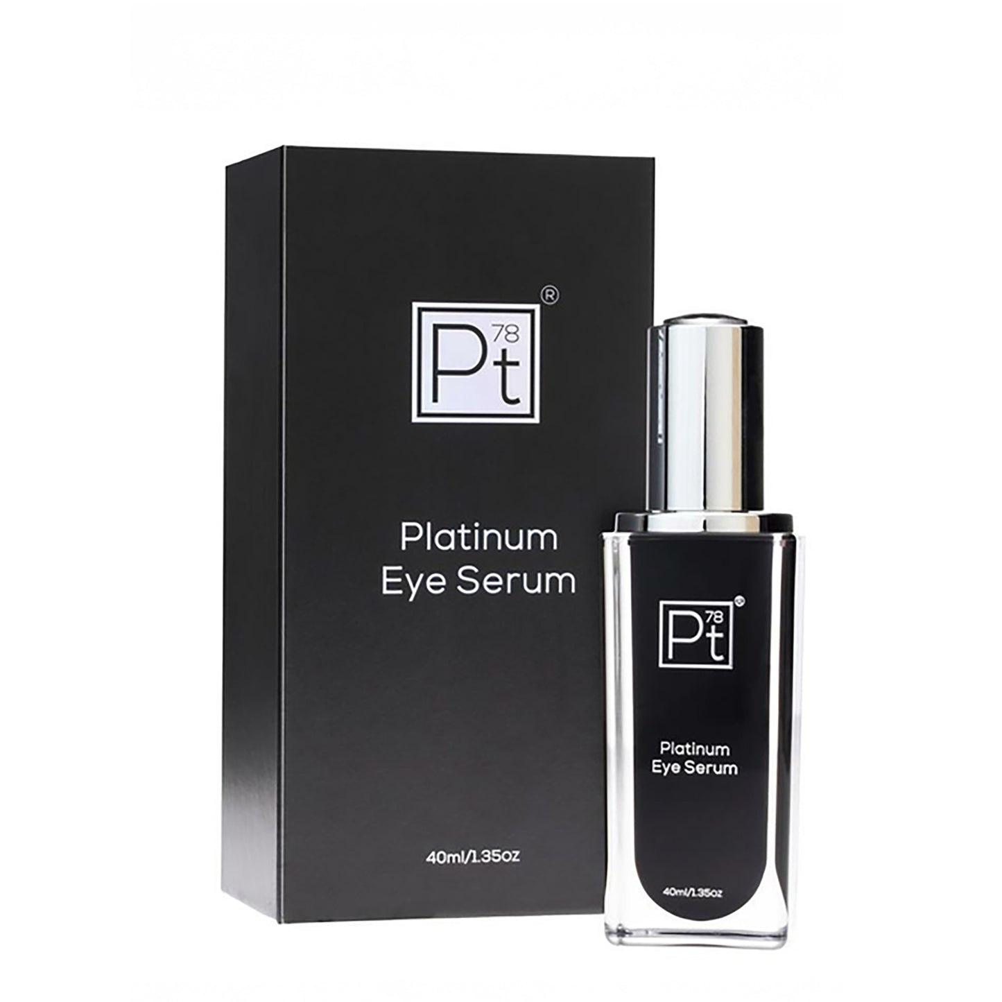 Platinum Eye Serum bottle and packaging on a white background