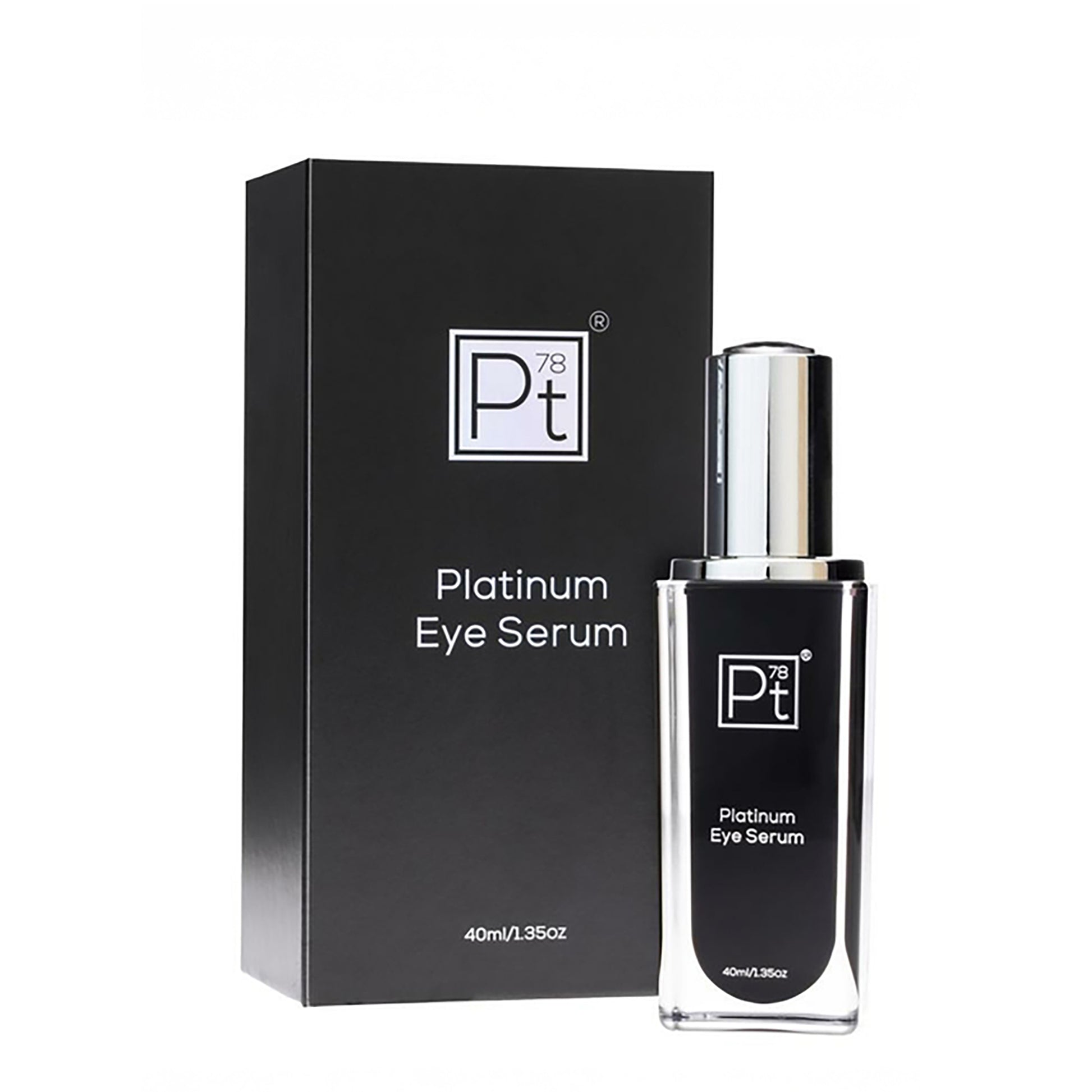 Platinum Eye Serum bottle and packaging on a white background