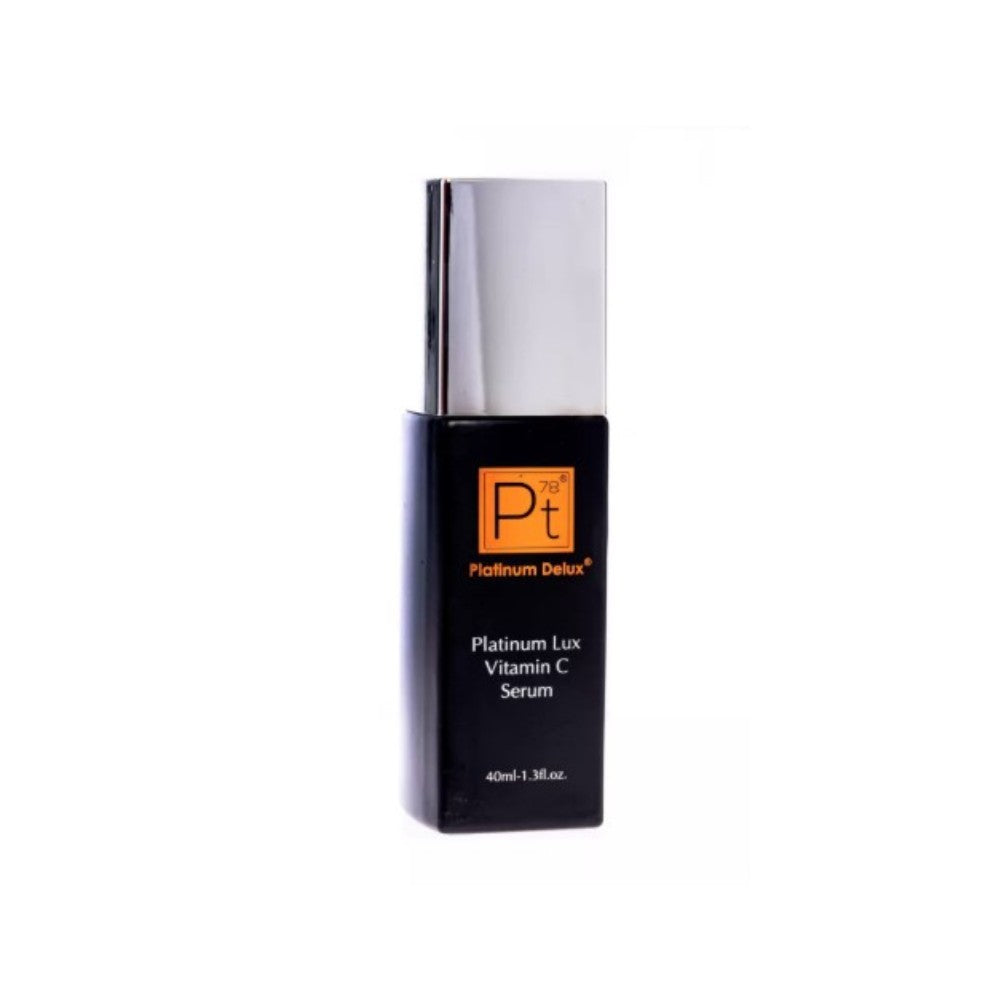 Platinum Deluxe Vitamin C Serum bottle on a white background