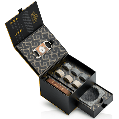 Rocks - The Gentleman's Set - with Cigar Cutter & Ashtray