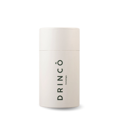 White cylindrical container with 'DRINCO' branding on a white background