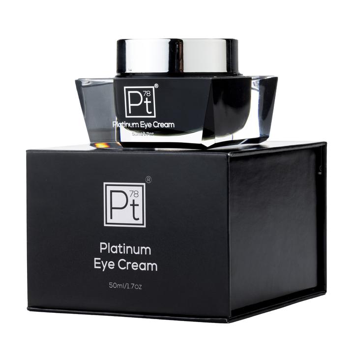 Platinum Eye Cream jar and packaging on a white background