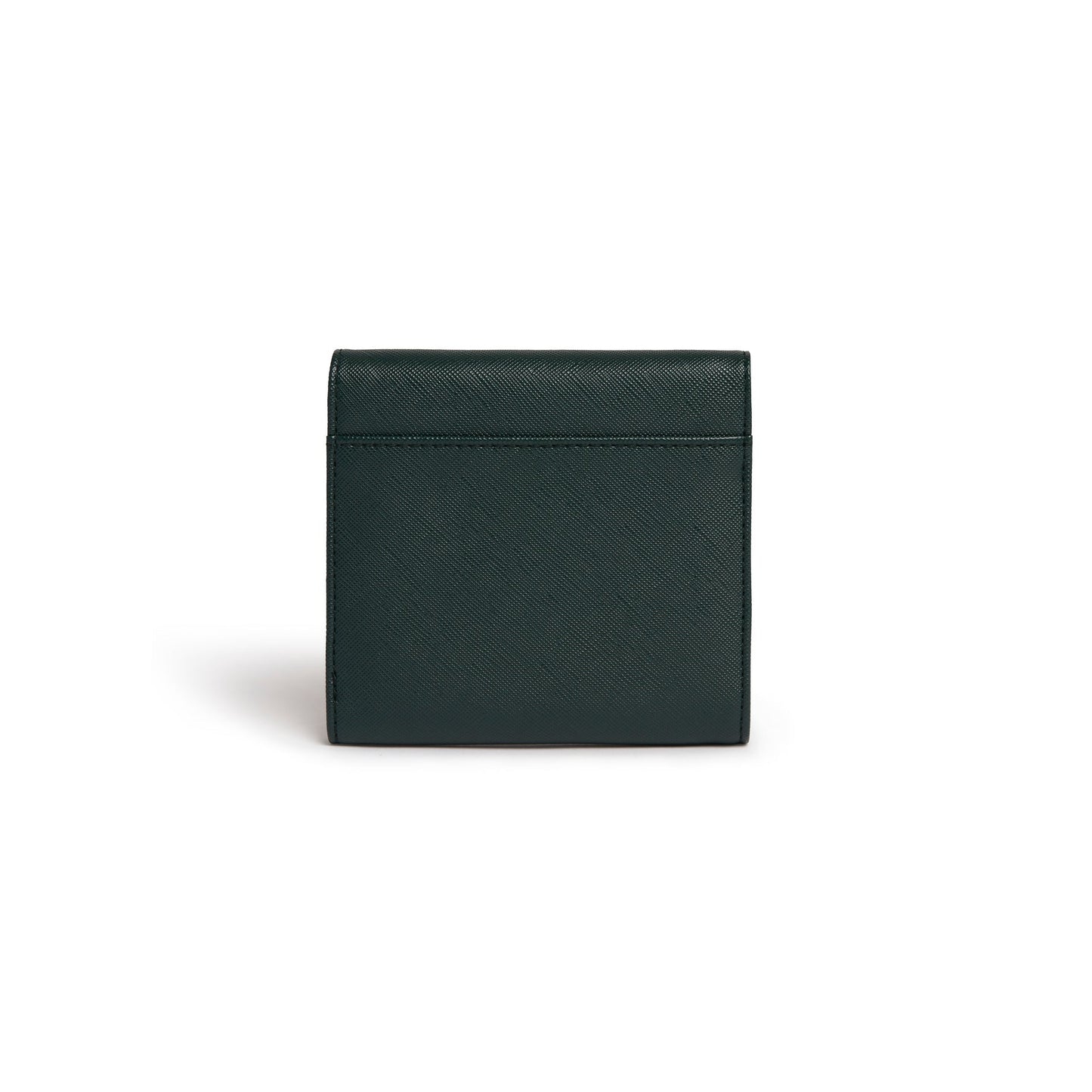 Dark Green leather wallet on a white background