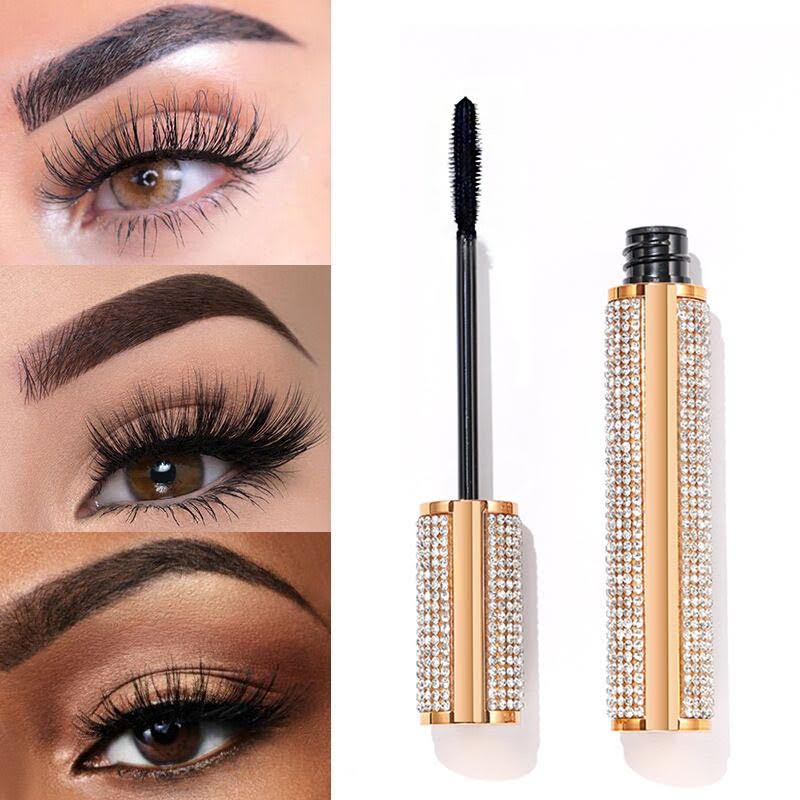 Dr.  Liia Mascara with decorative gold and crystal design on a white background
